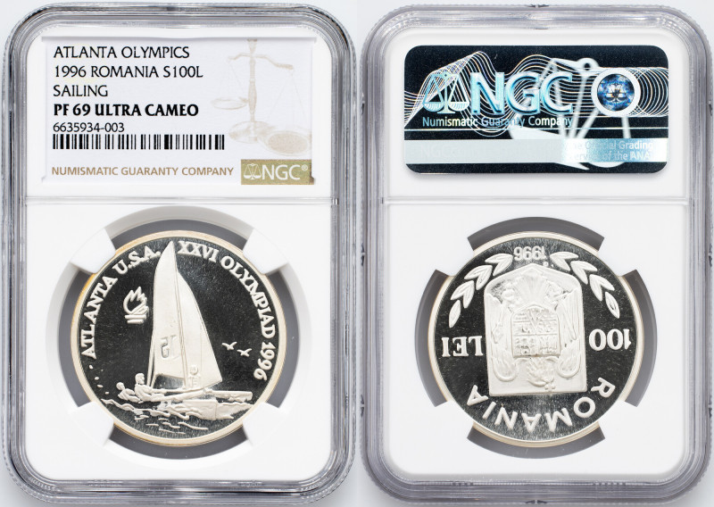 Republic, 100 Lei 1996 Republic, 100 Lei 1996, 27 g, Ag (925/1000), KM# 130, Yac...
