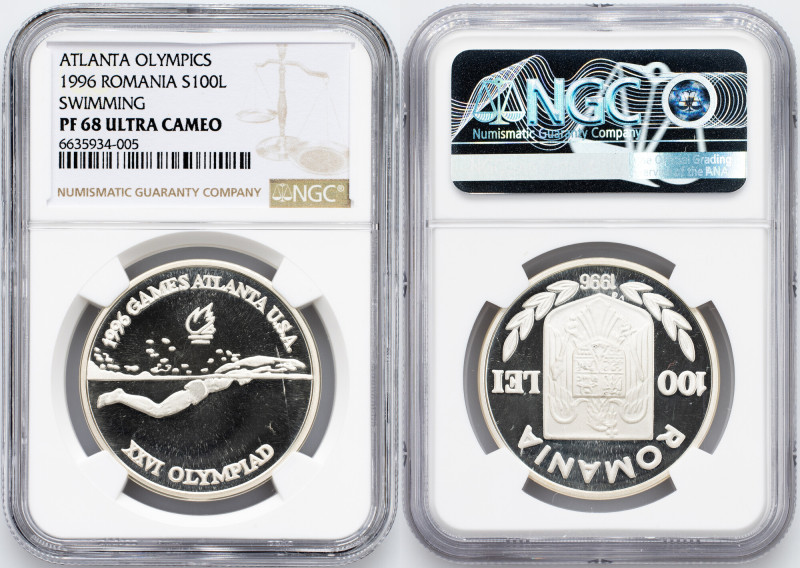 Republic, 100 Lei 1996 Republic, 100 Lei 1996, 27 g, Ag (925/1000), KM# 127, Swi...