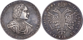Peter I., Poltina 1719, Moscow