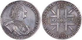 Peter I., Rouble 1724, St. Petersburg