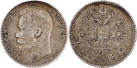 Nicholas II., 1 Rouble 1898, Brussels '**'