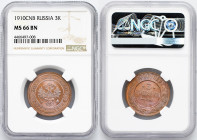 Nicholas II., 3 Kopecks 1910, С.П.Б. TOP POP