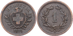 Federal State, 1 Rappen 1878, Bern