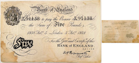 Bank Of England, 5 Pounds 1938, Operation Bernhard