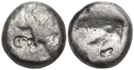 Greek
ACHAEMENID EMPIRE. Time of Darios I to Xerxes II (485-420 BC). Sardes.
AR Siglos (14.1mm 5.37g)