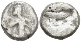 Greek
ACHAEMENID EMPIRE. Time of Darios I to Xerxes II (485-420 BC). Sardes.
AR Siglos (14.2mm 3.71g)
