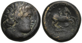 Greek
KINGS OF MACEDON. Philip II (359-336 BC). Uncertain mint in Macedon.
AE Unit (16.2mm 6.44g)