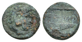 Greek
KINGS OF MACEDON. Alexander III 'the Great' (Circa 336-323 BC)
AE Bronze (11.5mm 1.09g)