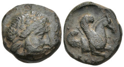 Greek
MYSIA. Adramytteion. Orontes, satrap of Mysia (circa 357-352 BC)
AE Bronze (11.5mm 1.6g)