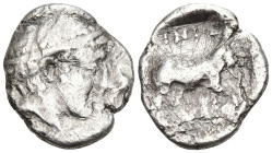 Greek
THRACE. Ainos. (Circa 432-431 BC).
AR Diobol (12.4mm 1.06g)