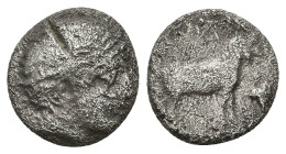 Greek
THRACE. Ainos. (Circa 432-431 BC).
AR Diobol (10.4mm 1.08g)