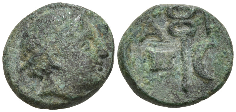 Greek
THRACE. Ainos (circa 280-200 BC).
AE Bronze (12.26mm 2.1g)