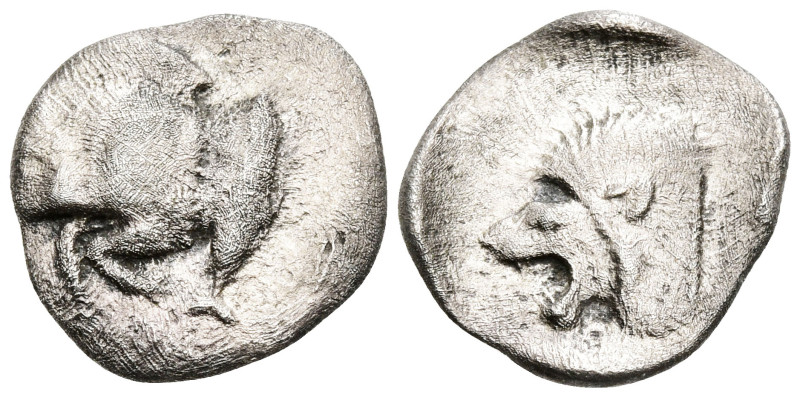 Greek
MYSIA. Kyzikos. (450-400 BC)
AR Obol (11.2mm 0.67g)