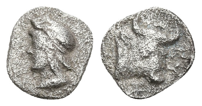 Greek
MYSIA. Kyzikos. (450-400 BC)
AR Hemiobol (7.9mm 0.3g)