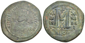 Byzantine
Justinian I (527-565 AD). Nicomedia
AE Follis (35.9mm 19.75g)