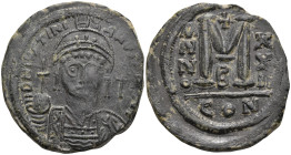 Byzantine
Justinian I (527-565 AD). Constantinople. Dated RY 22 (548/549 AD).
AE Follis (44.5mm 19.45g)