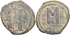 Byzantine
Justin II, with Sophia (565-578 AD). Theoupolis (Antioch)
AE Follis (33.5mm 13.76g)