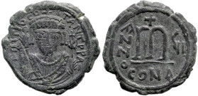 Byzantine
Tiberius II Constantine (578-582 AD).. Constantinople. Dated RY 7 (580/1).
AE Follis (30mm 12.96g)