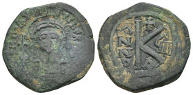 Byzantine
Maurice Tiberius (582-602 AD). Constantinople
AE Half Follis (23.6mm 5.53g)