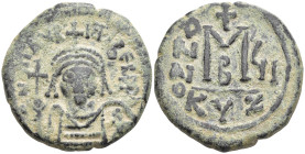 Byzantine
Maurice Tiberius (582-602 AD). Kyzikos
AE Follis (26.2mm 12.47g)