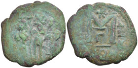 Byzantine
Heraclius, with Martina and Heraclius Constantine. (610-641 AD). Constantinople
AE Follis (25.2mm 5.31g)