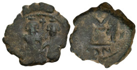 Byzantine
Constans II and Constantine IV (641-668 AD). Constantinople
AE Follis (25mm 5.96g)