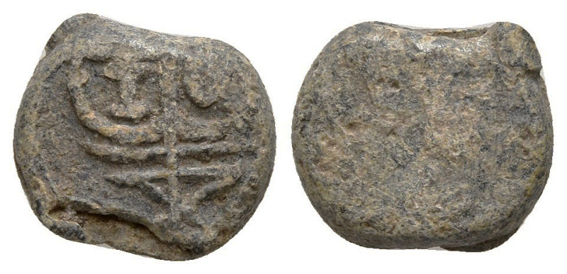 Byzantine Lead Seal ( 6th century)
(3.38 g, 10.3 mm diameter)