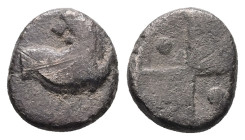 Thrace, Chersonesos. AR Hemidrachm. 2.05 g 12.45 mm. Circa 386-338 BC.