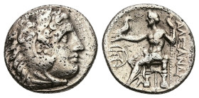 Kings of Macedon, Alexander III 'the Great', AR Drachm, 4.07 g 18.08 mm. 336-323 BC.