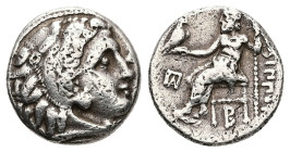 Kings of Macedon, Alexander III 'the Great', AR Drachm, 4.14 g 16.13 mm. 336-323 BC.