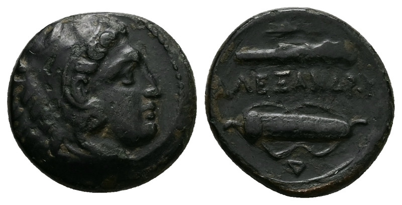 Kings of Macedon, Alexander III 'the Great'. Ae, 5.42 g 18.89 mm. 336-323 BC.