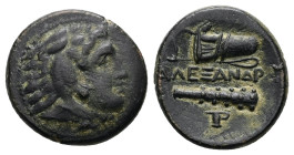 Kings of Macedon, Alexander III 'the Great'. Ae, 5.13 g 19.20 mm. 336-323 BC.