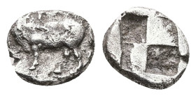Asia Minor, Uncertain. AR Hemiobol, 0.92 g 9.45 mm. Circa 5th century BC.