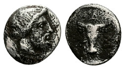 Troas, Lamponeia. AR Hemidrachm, 1.34 g 11.99 mm. 4th century BC.