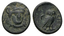 Troas, Sigeion. Ae, 2.08 g 14.13 mm. Circa 355-334 BC.