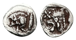 Mysia, Kyzikos. AR Hemiobol, 0.30 g 9.14 mm. Circa 5th century BC.