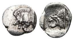 Mysia, Kyzikos. AR Obol, 0.78 g 11.78 mm. 5th century BC.