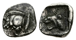 Mysia, Kyzikos. AR Diobol, 1.11 g 12.26 mm. 5th century BC.