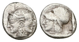 Mysia, Lampsakos. AR Obol, 0.78 g 9.26 mm. Circa 500-450 BC.