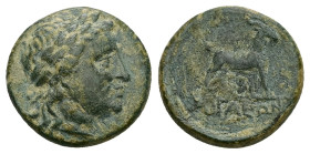 Aeolis. Aigai. Ae, 4.39 g 17.59 mm. 2nd-1st centuries BC.