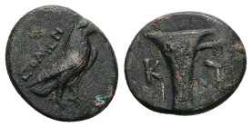 Aeolis, Kyme. AE, 3.50 g 17.17 mm. Circa 250-200 BC.