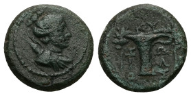 Aeolis, Kyme. Ae, 4.14 g 16.97 mm. Circa 2nd century BC.