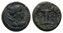 Aeolis, Kyme. Ae, 5.15 g 15.11 mm. Circa 2nd century BC.