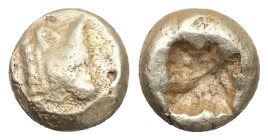 Ionia, Uncertain. EL Hemihekte, 1.14 g 8.00 mm. Circa 600-550 BC.