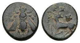 Ionia, Ephesos. Ae, 2.30 g 13.58 mm. Circa 390-300 BC.