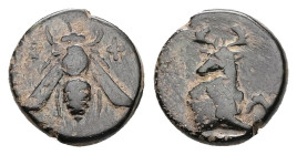 Ionia, Ephesos. Ae, 1.65 g 11.51 mm. Circa 390-380 BC.