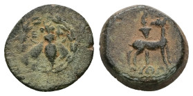 Ionia, Ephesos. Ae, 3.24 g 15.15 mm. Circa 50-27 BC.