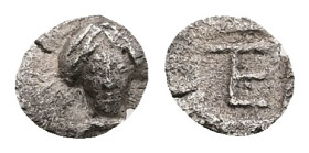 Ionia. Kolophon. AR Tetartemorion, 0.17 g 6.87 mm. Circa 530-500 BC.