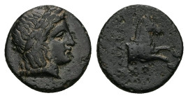 Ionia, Kolophon, Ae, 2.08 g 13.96 mm. Circa 330-285 BC.