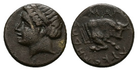 Ionia, Magnesia ad Maeandrum. Ae, 2.01 g 13.41 mm. Circa 350-300 BC.